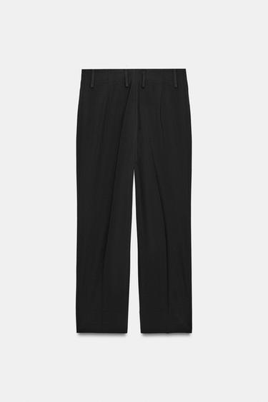 ZW COLLECTION PRESSED CREASE TROUSERS - Black by Zara - Image 8