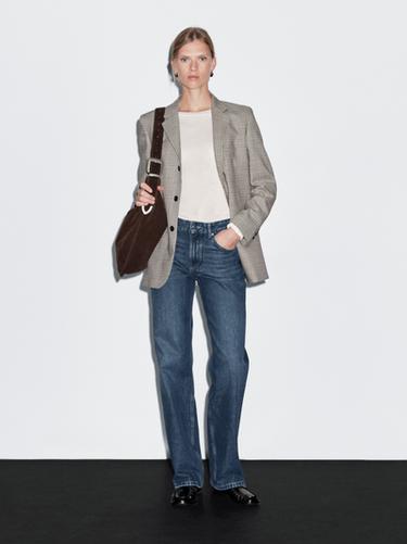 Zara Mid-rise straight-leg jeans - Mid-blue - Image 0