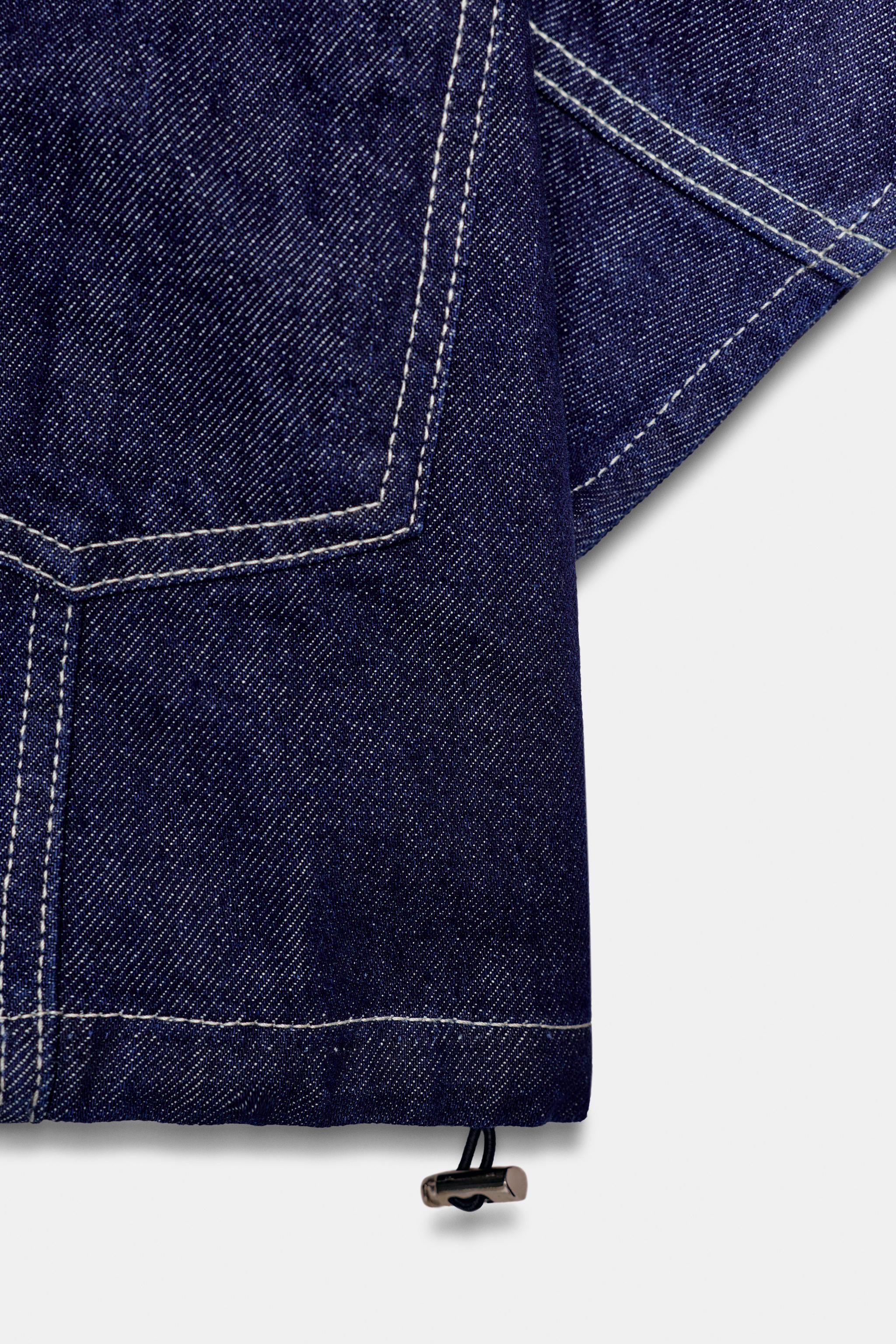 Женские рубашки Zara Z1975 CROPPED DENIM SHIRT — фото 8