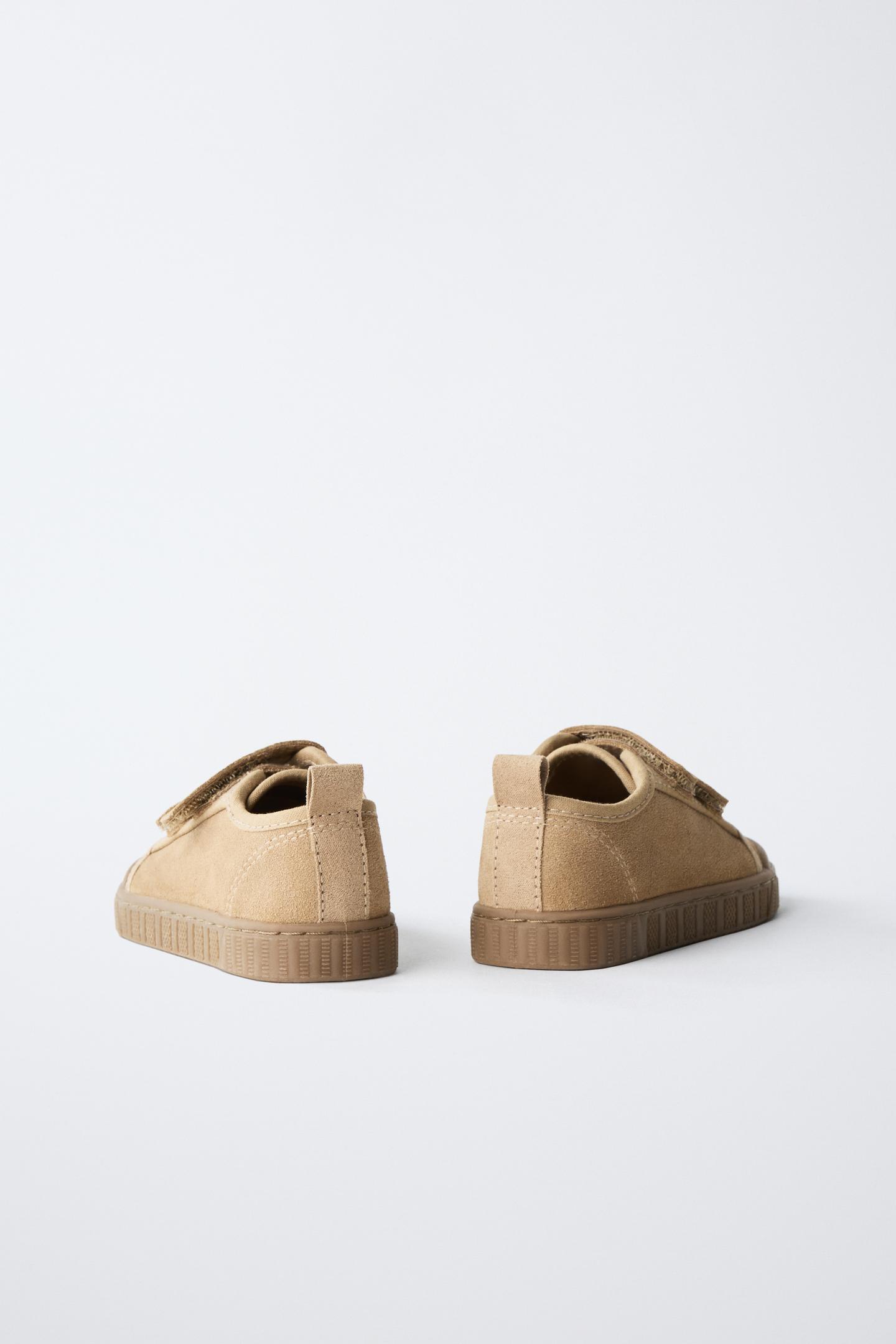 Детские кроссовки Zara Leather Barefoot, цвет: Коричневый — фото 7