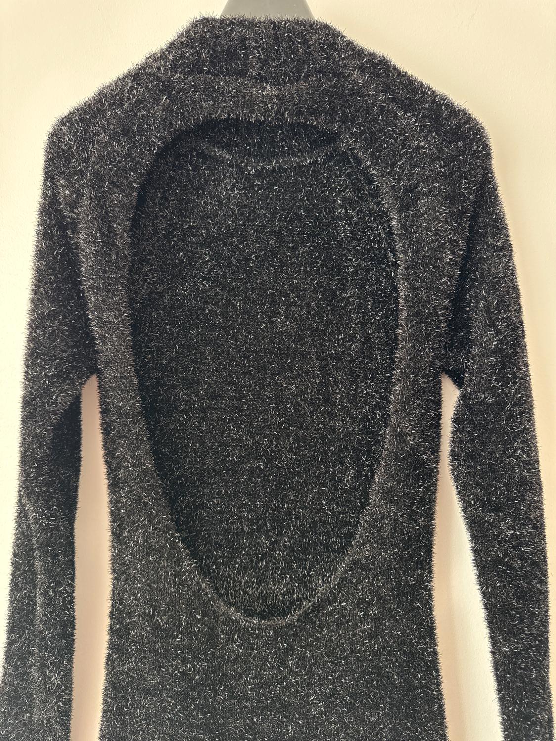 OPEN BACK KNIT TINSEL DRESS - Image 3