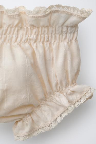 LACE-TRIMMED BRIEFS - Ecru by Zara - Image 4
