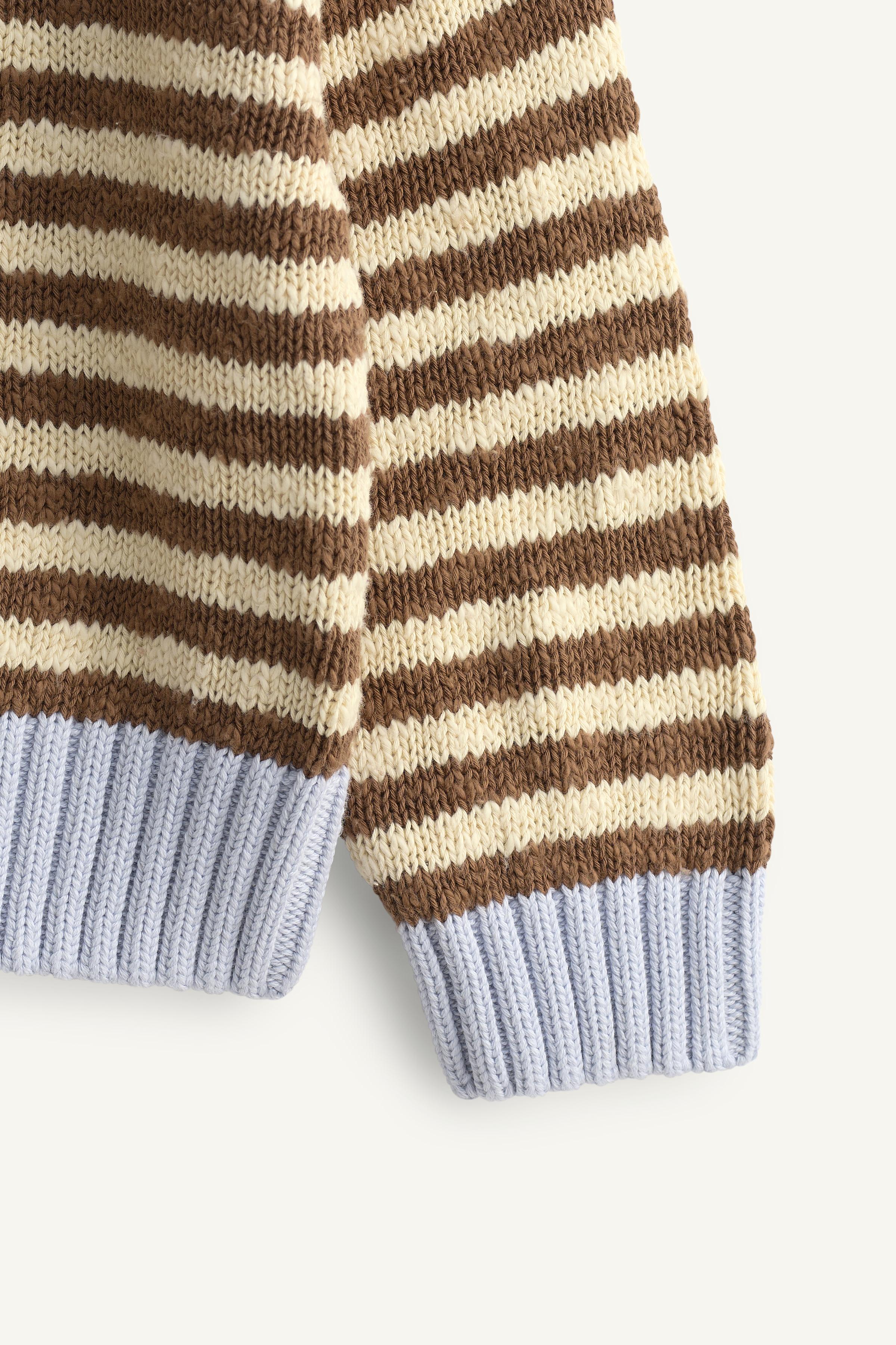 PULL EN MAILLE À RAYURES CONTRASTE ÉDITION LIMITÉE