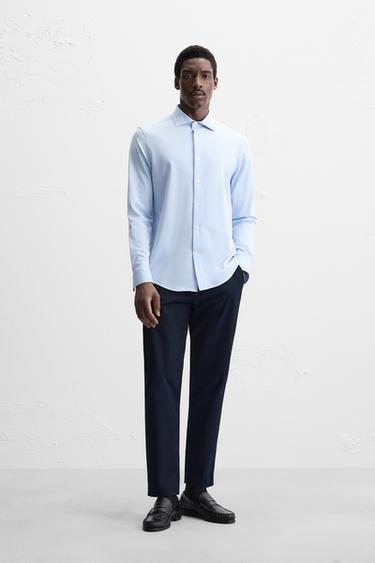 CAMISA REGULAR FIT - Celeste de Zara - Imagen 0