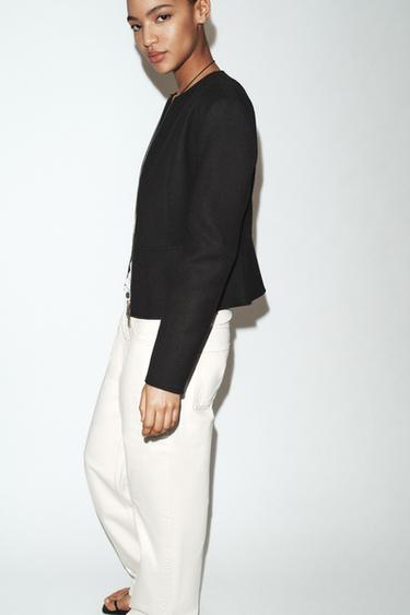 BLOUSON PEPLUM DOUX - Noir de Zara - Image 2