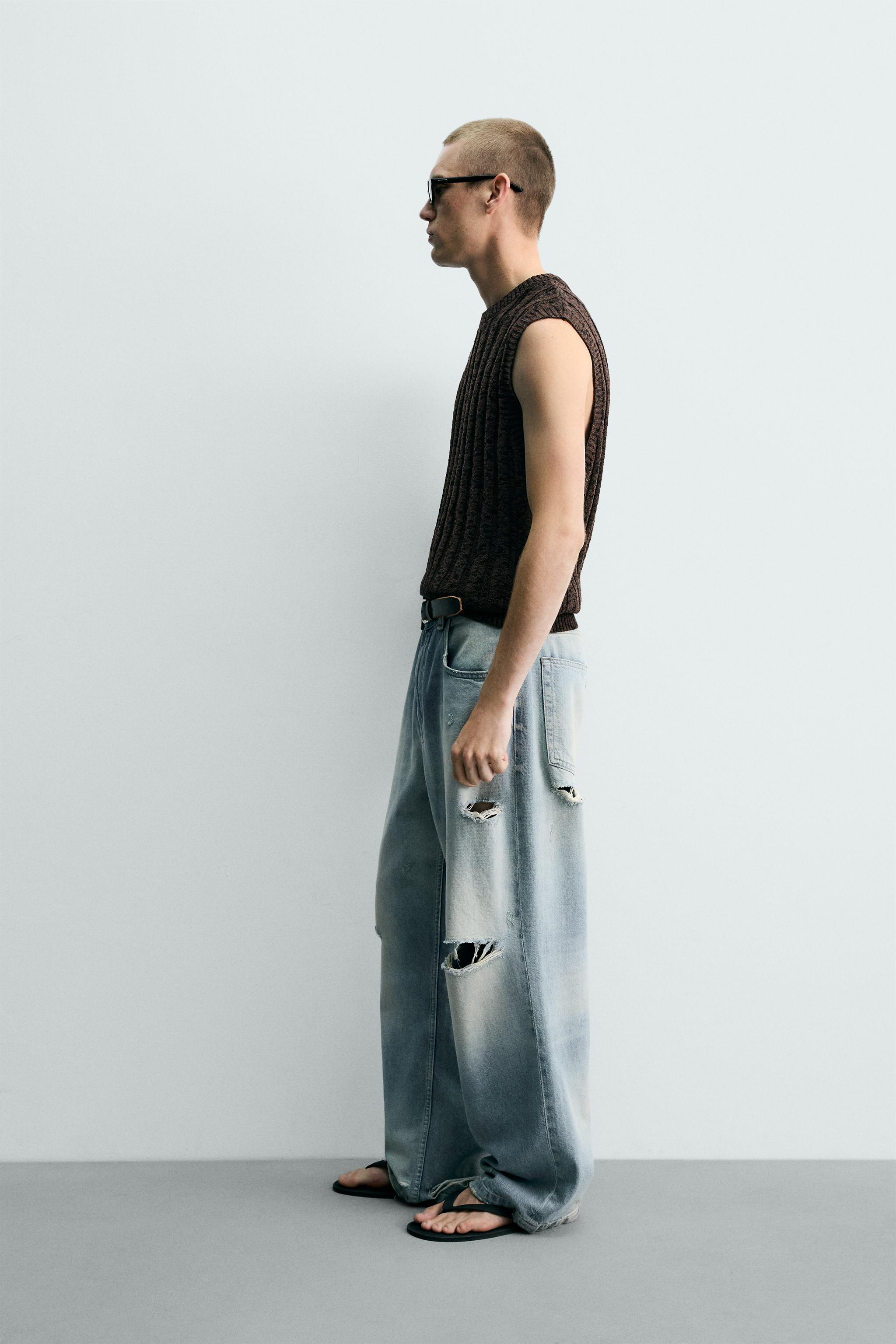 OPENWORK KNIT TANK TOP