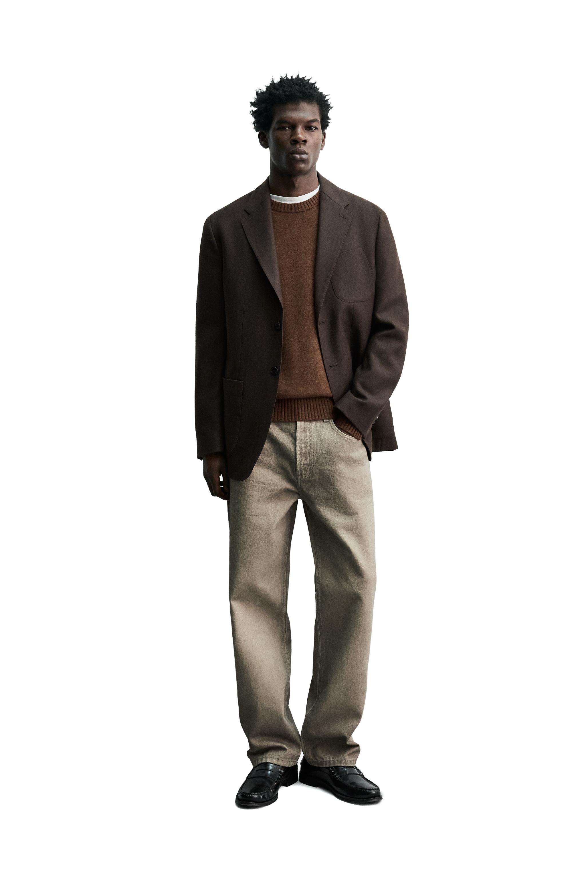 ZARA スーツ ダブル セットアップ　ブラウン ブラウンブレザー – メンズ | 最新コレクション | ZARA 日本