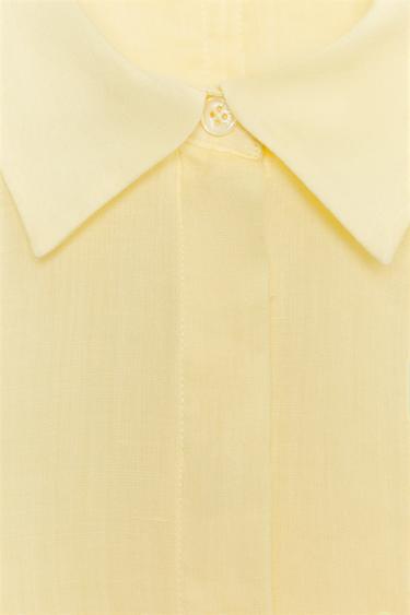 OVERSIZE FLOWING SHIRT ZW COLLECTION - Yellow by Zara - Image 3