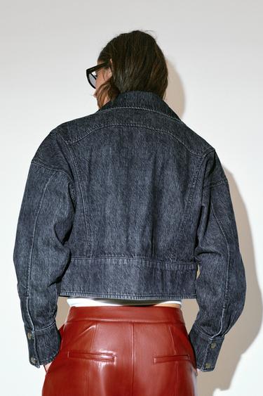 Z1975 CROPPED DENIM JACKET - blue/black by Zara - Image 4
