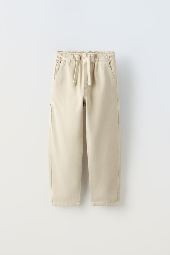 FLUID TWILL PANTS Sand ZARA United States