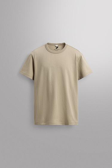 RELAXED FIT HEAVYWEIGHT T-SHIRT - Sand by Zara