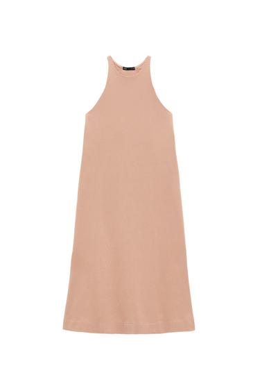 LONG HALTER NECK DRESS