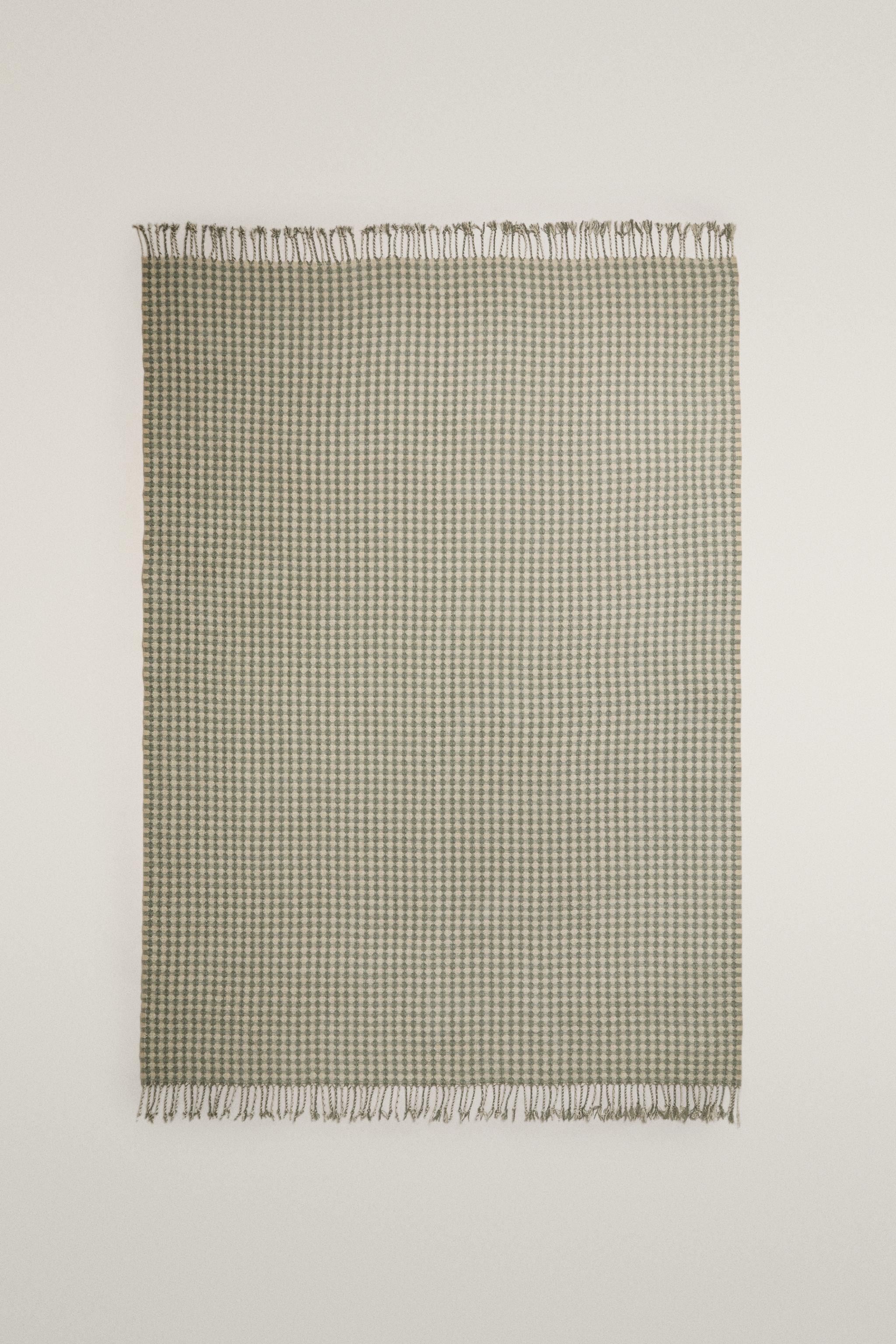 COUVERTURE JACQUARD CARREAUX