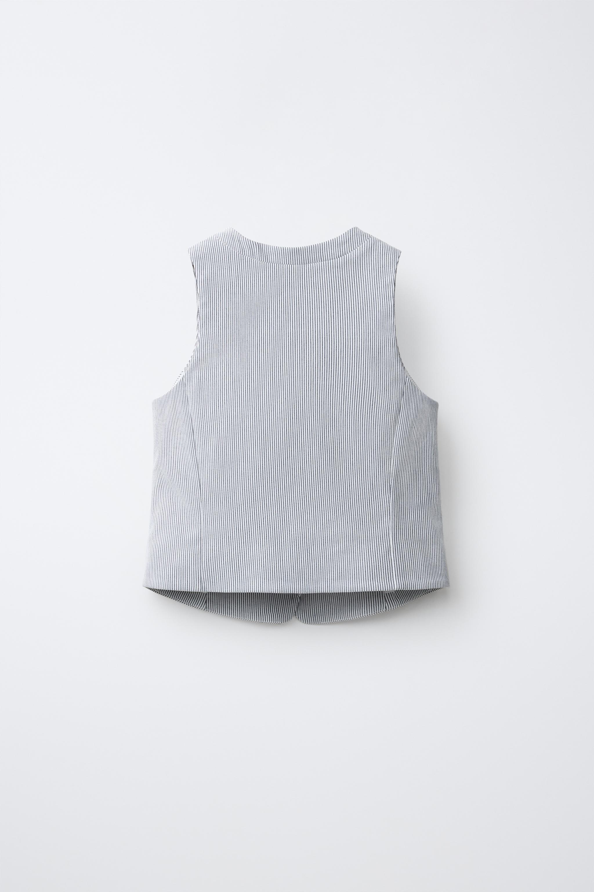 Детские жилеты Zara MANDARIN COLLAR WRAP VEST — фото 3