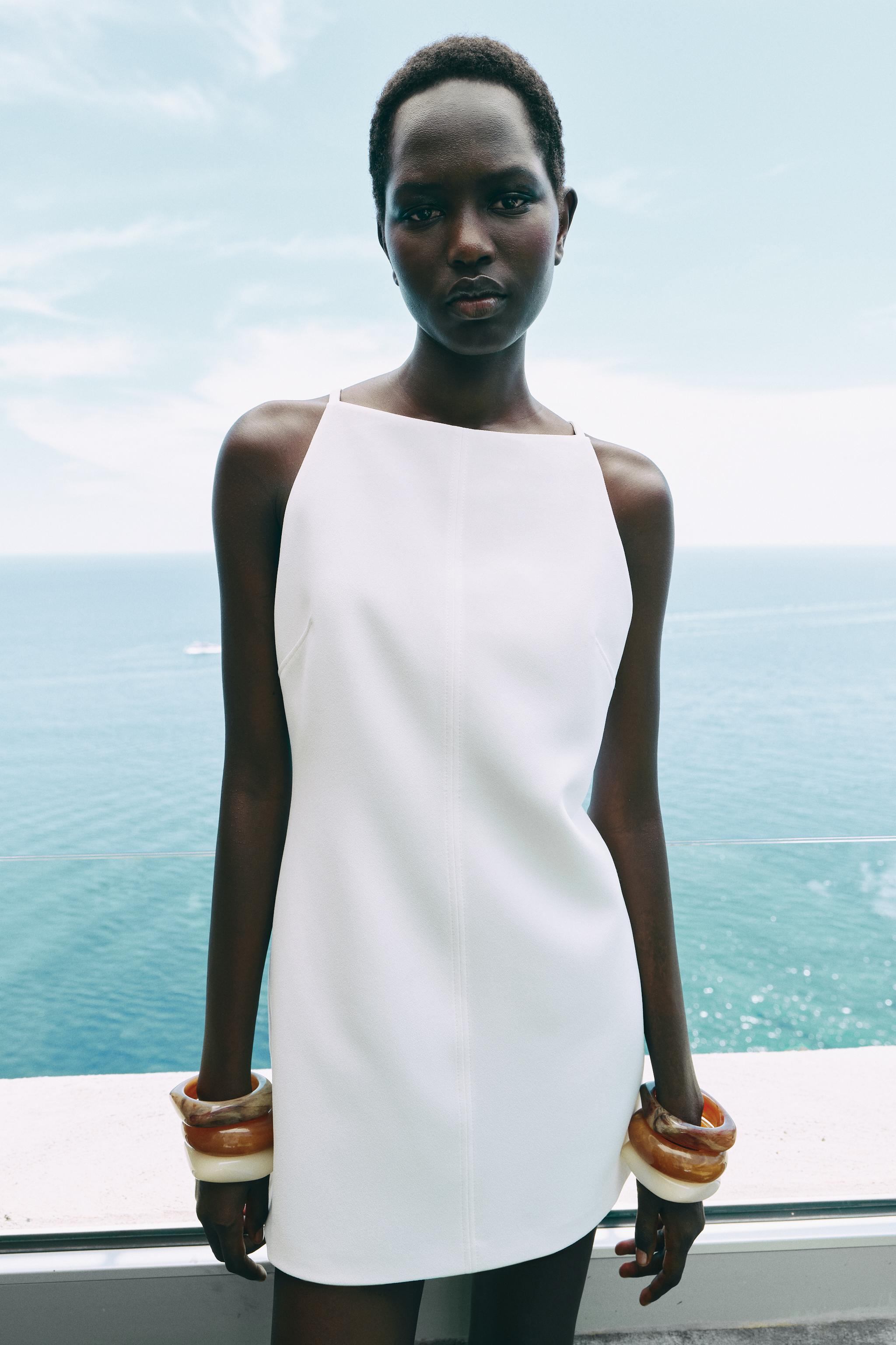 MINI DRESS ZW COLLECTION - Oyster-white | ZARA United States