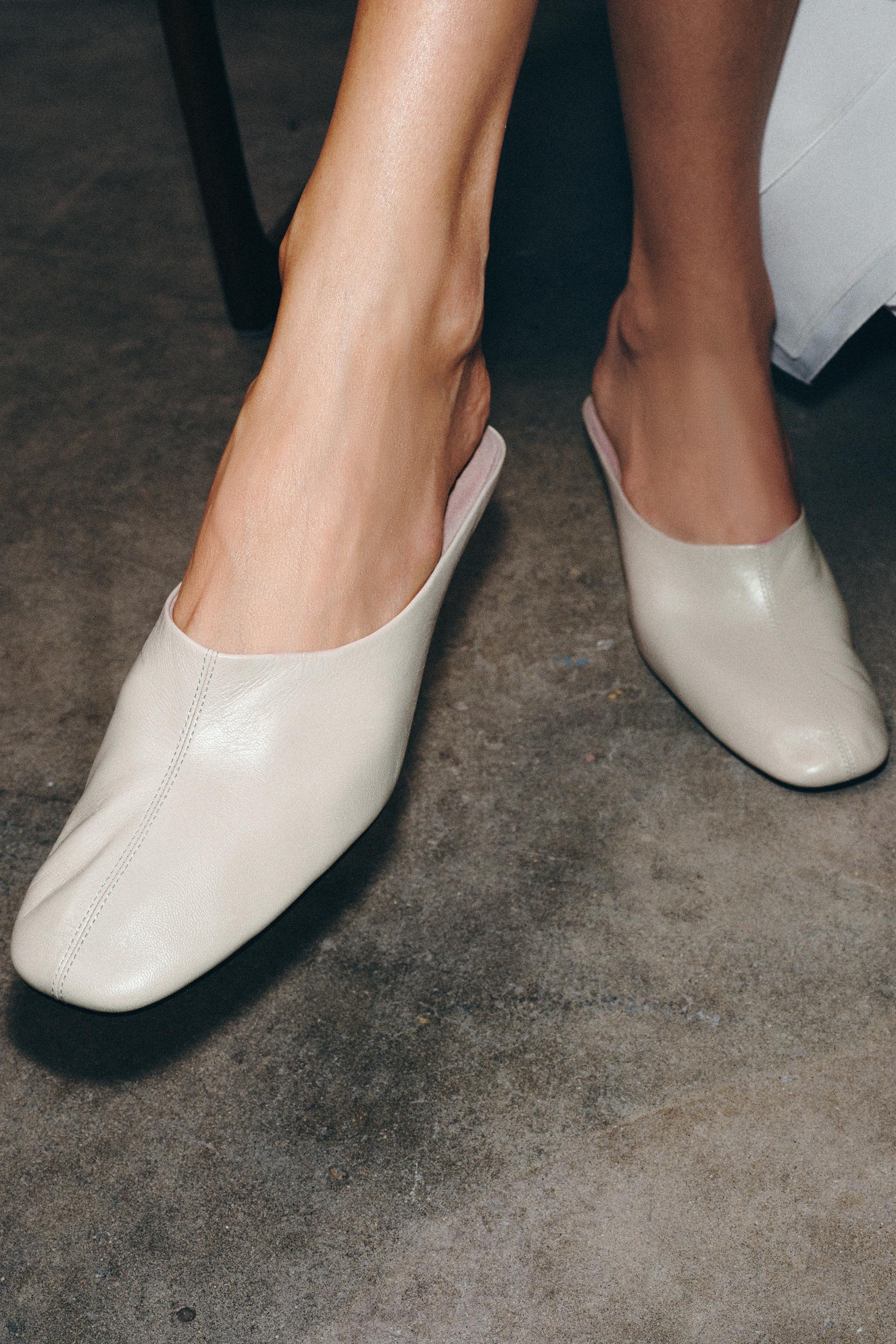 LIMITED EDITION LEATHER WEDGE MULES