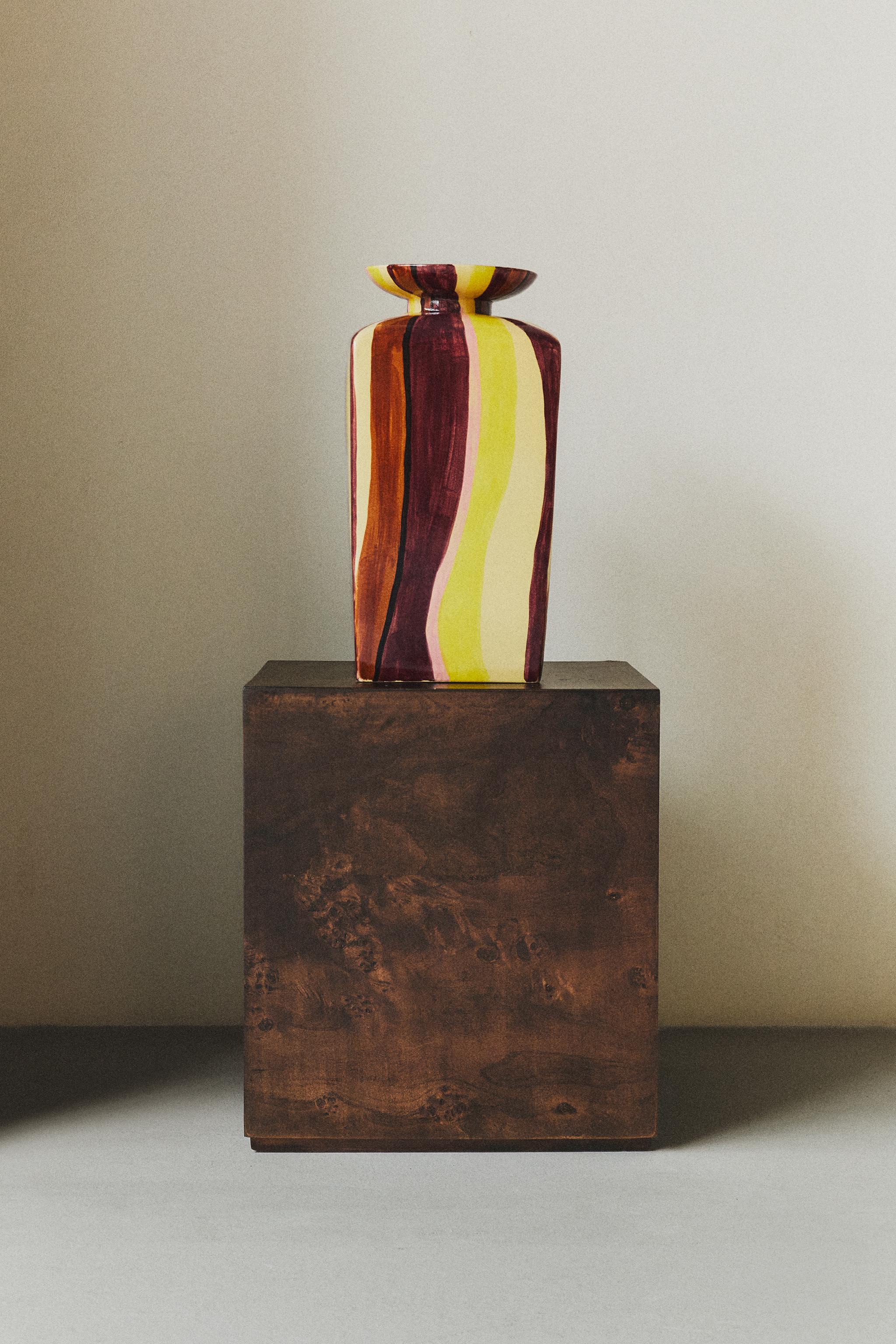 VASE CÉRAMIQUE RAYURES X COLLAGERIE