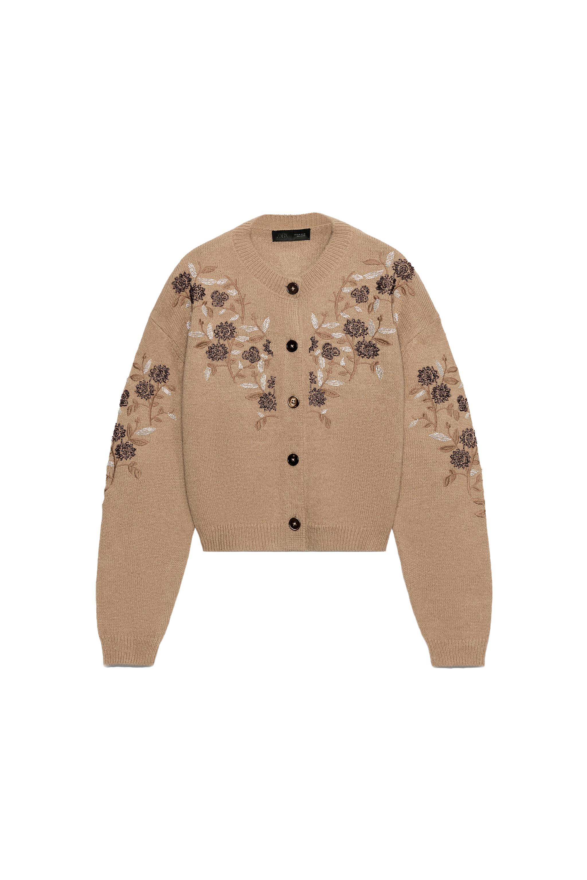 CHAQUETA PUNTO BORDADOS ABALORIOS