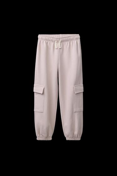 Zara CARGO JOGGING PANTS - Pink