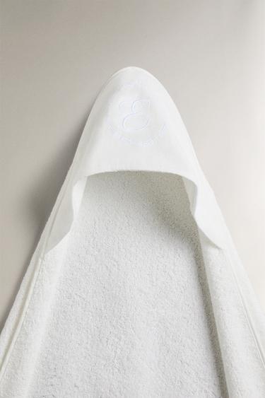 MUSLIN HOODED BABY TOWEL WITH LETTERS - 856 by Zara - Image 0