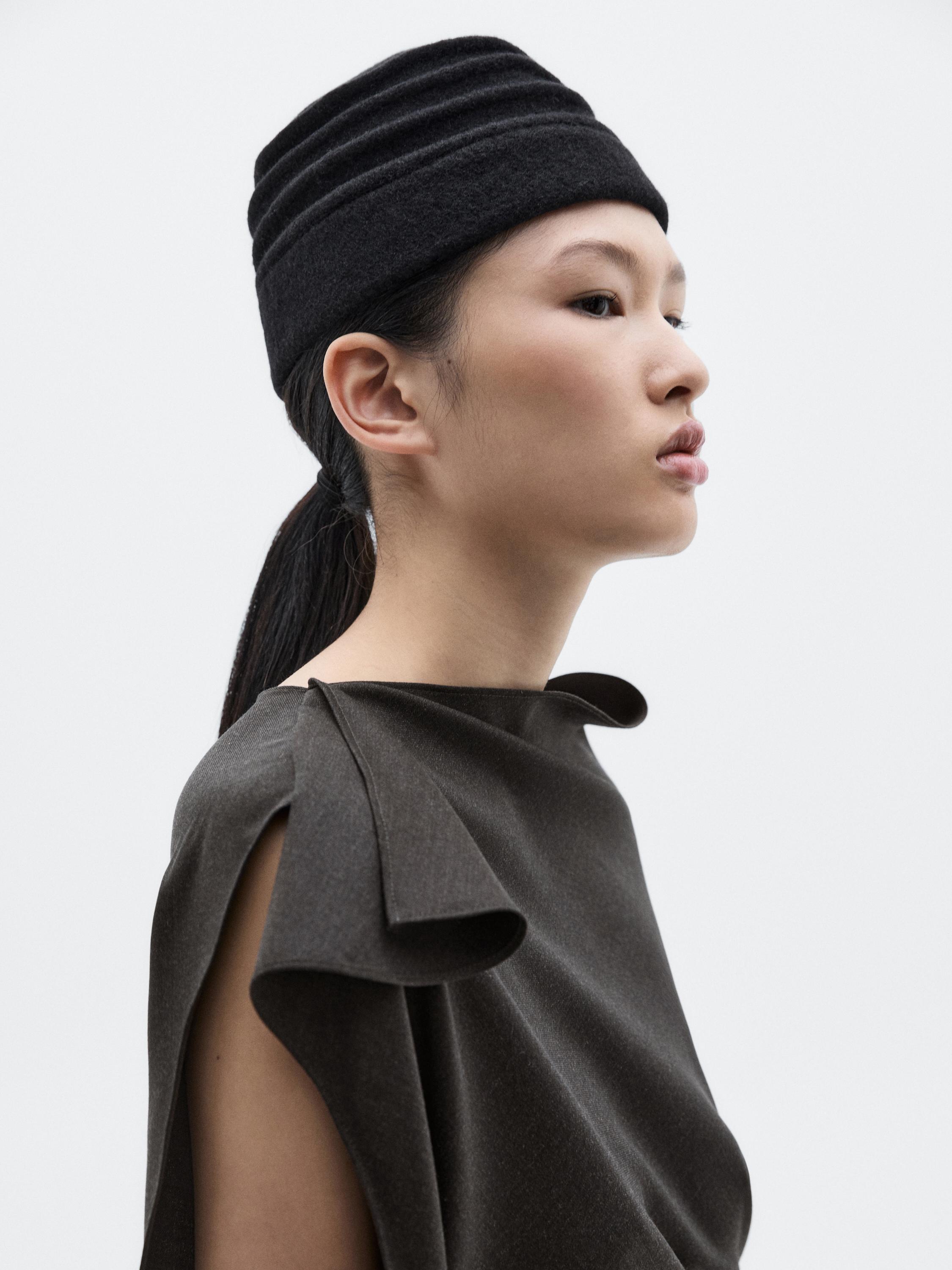 Robe longue à col fantaisie - LIMITED