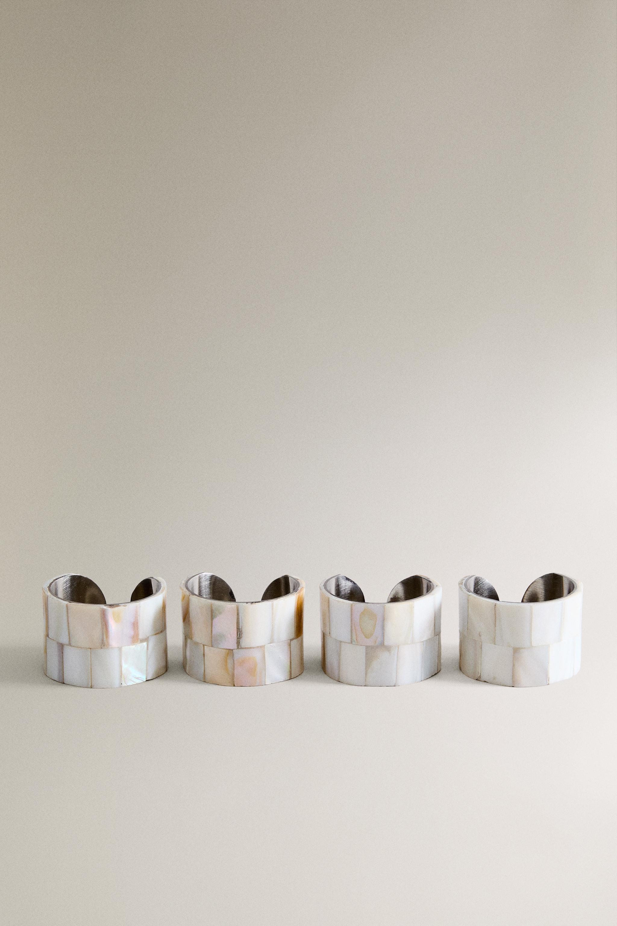LOT PORTE-SERVIETTES NACRE (LOT DE 4)