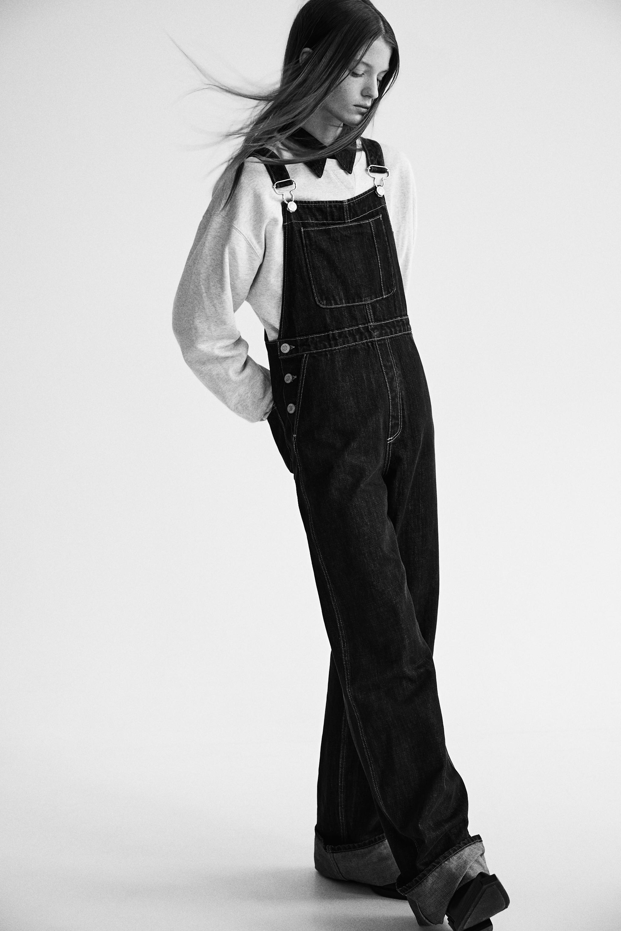 ZARA DENIM TRF store JUMPSUIT BLACK