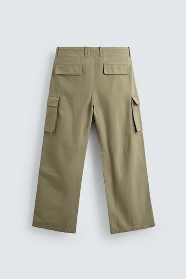 RELAXED FIT CARGO TROUSERS - Sand by Zara - Image 7