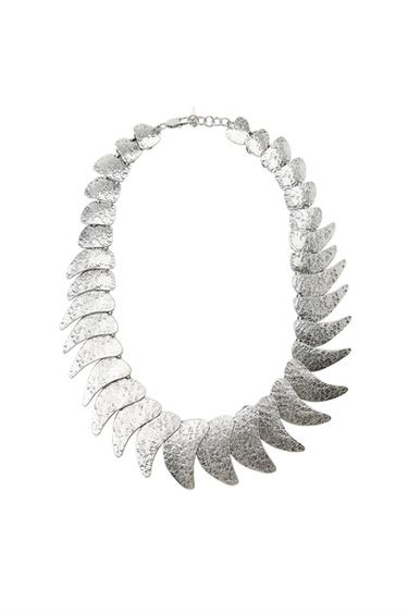 COLLAR PLACAS METÁLICAS LÁGRIMAS - Plata de Zara