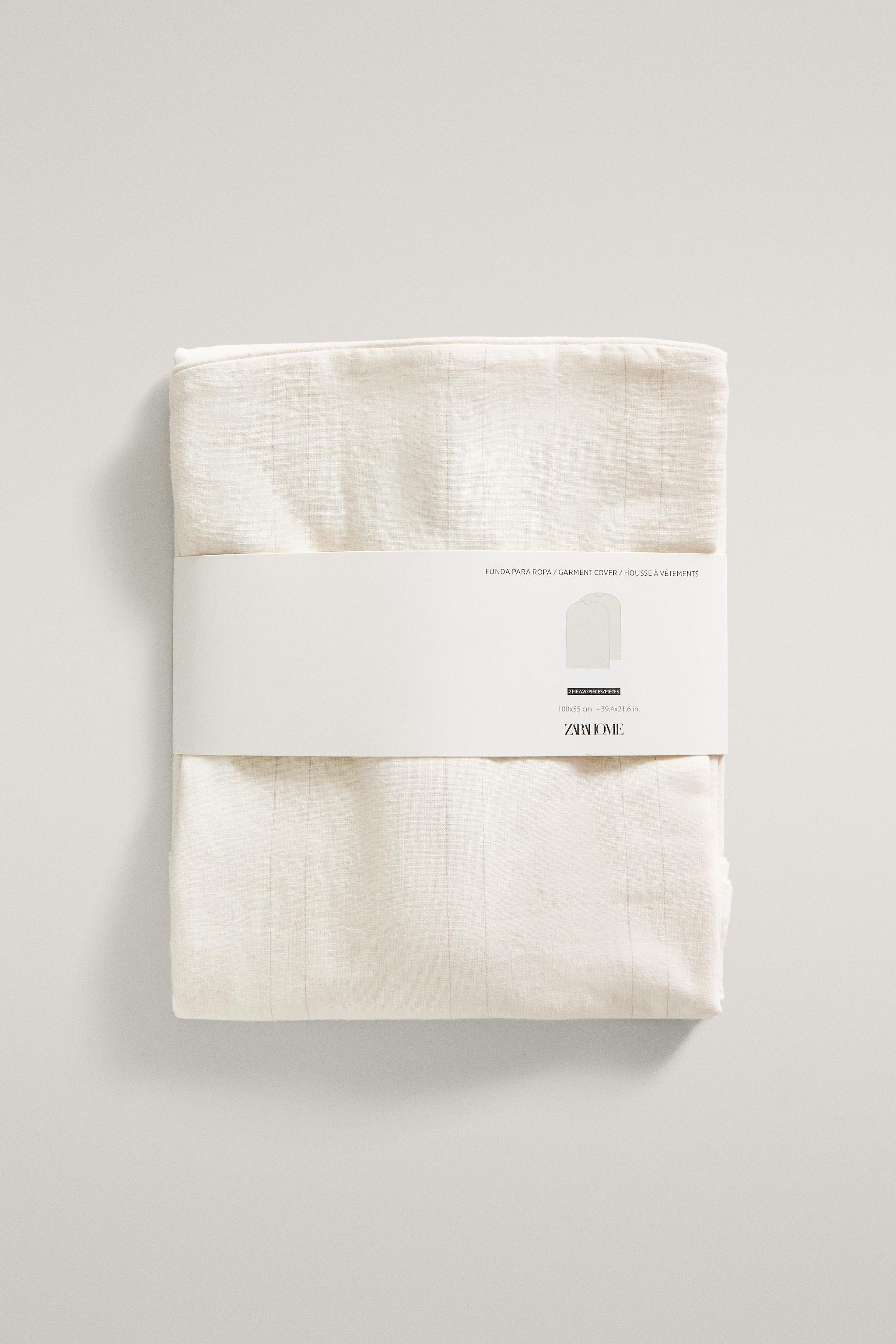 SMALL LINEN AND COTTON WARDROBE COVER (PACK OF 2)