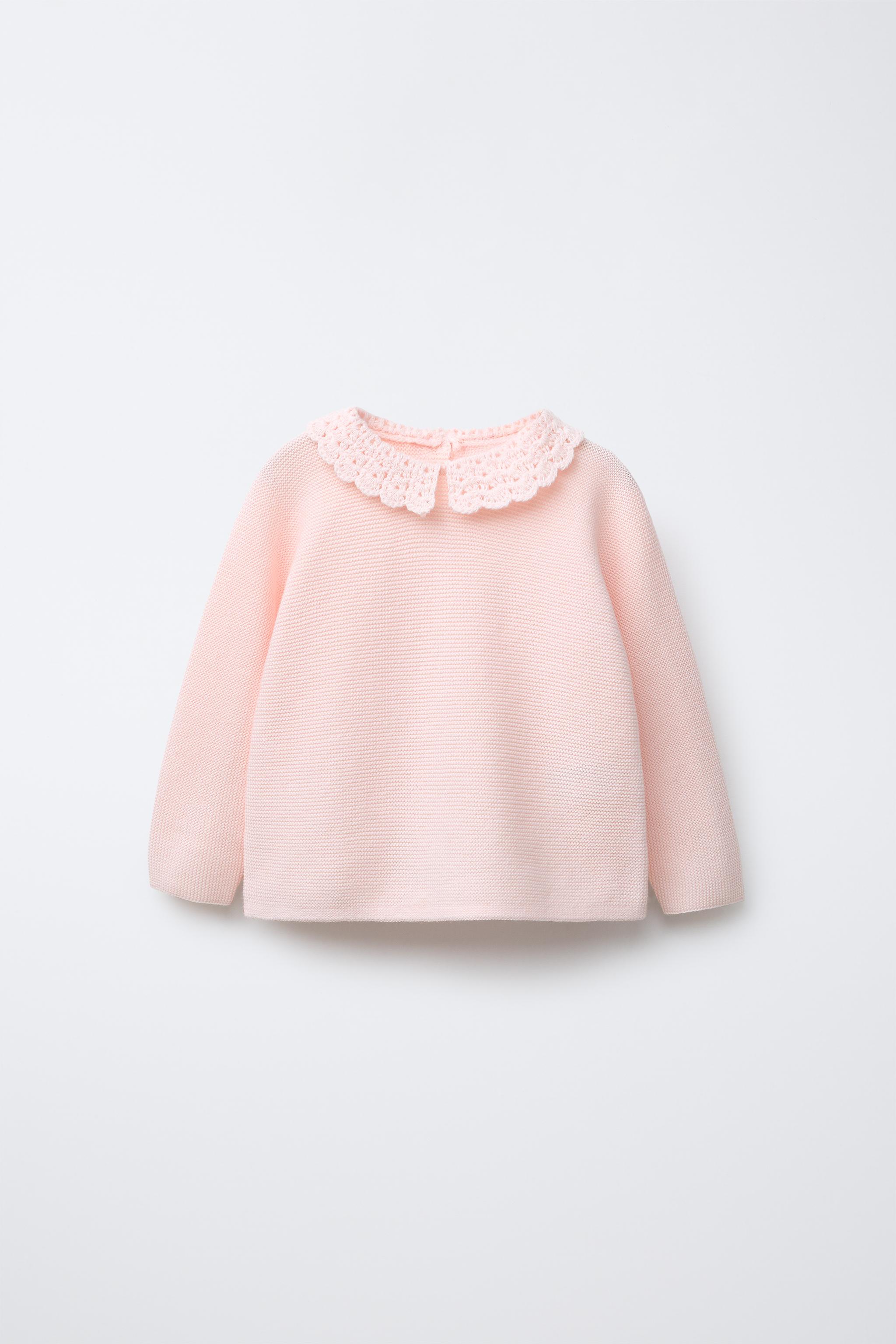 CROCHET KNIT COLLAR SWEATER