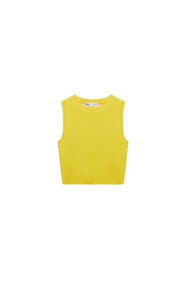CROPPED KNIT TOP