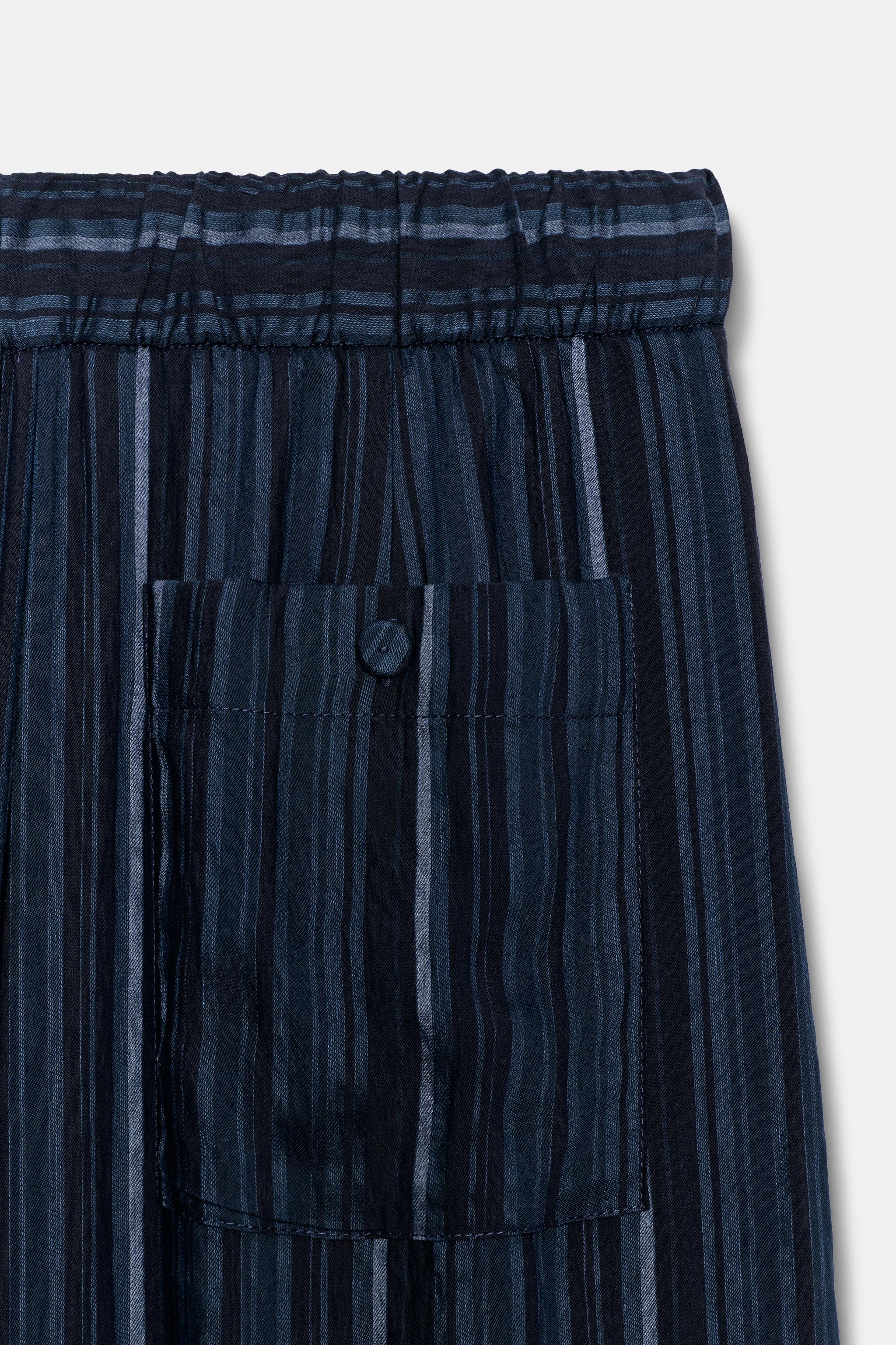 ZW COLLECTION STRIPED PALAZZO TROUSERS