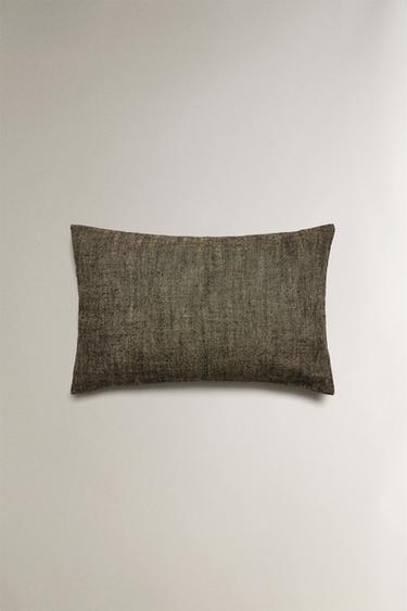 FOG LINEN CUSHION COVER - Dark grey by Zara - Image 2