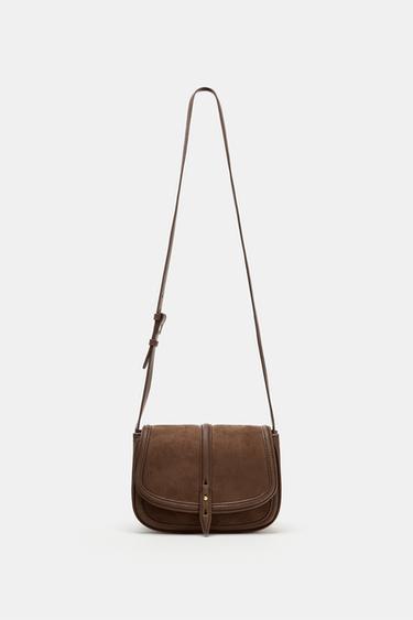 BOLSO BANDOLERA - Marrón de Zara