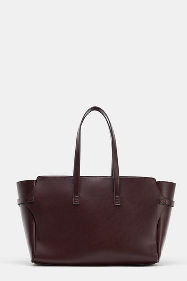 SAC MAXI SHOPPER - Bordeaux de Zara - Image 3