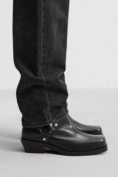 BOTTE HARNAIS CUIR - Noir de Zara - Image 0