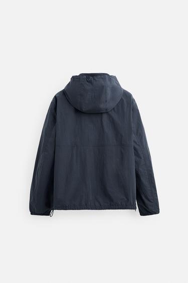 BLOUSON TECHNIQUE À CAPUCHE - Indigo clair de Zara - Image 7