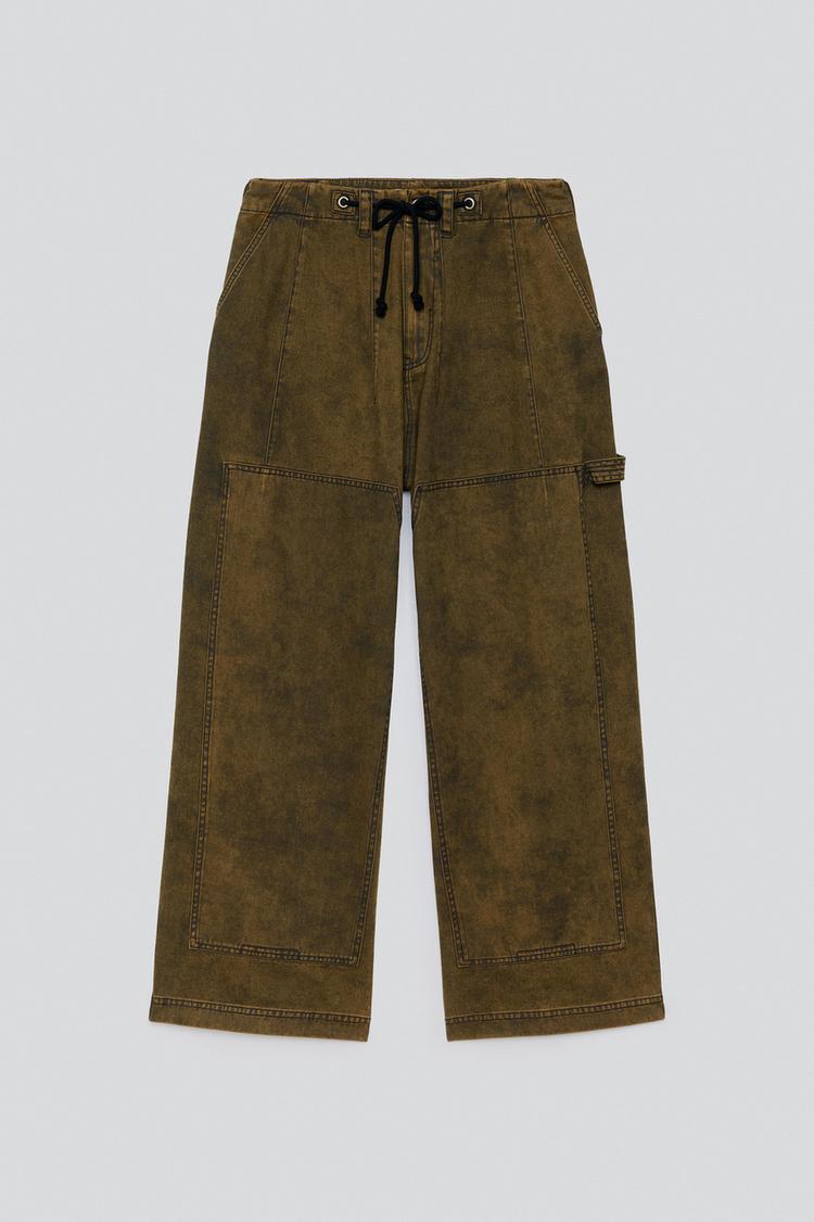 Pantalon wide fit lavado