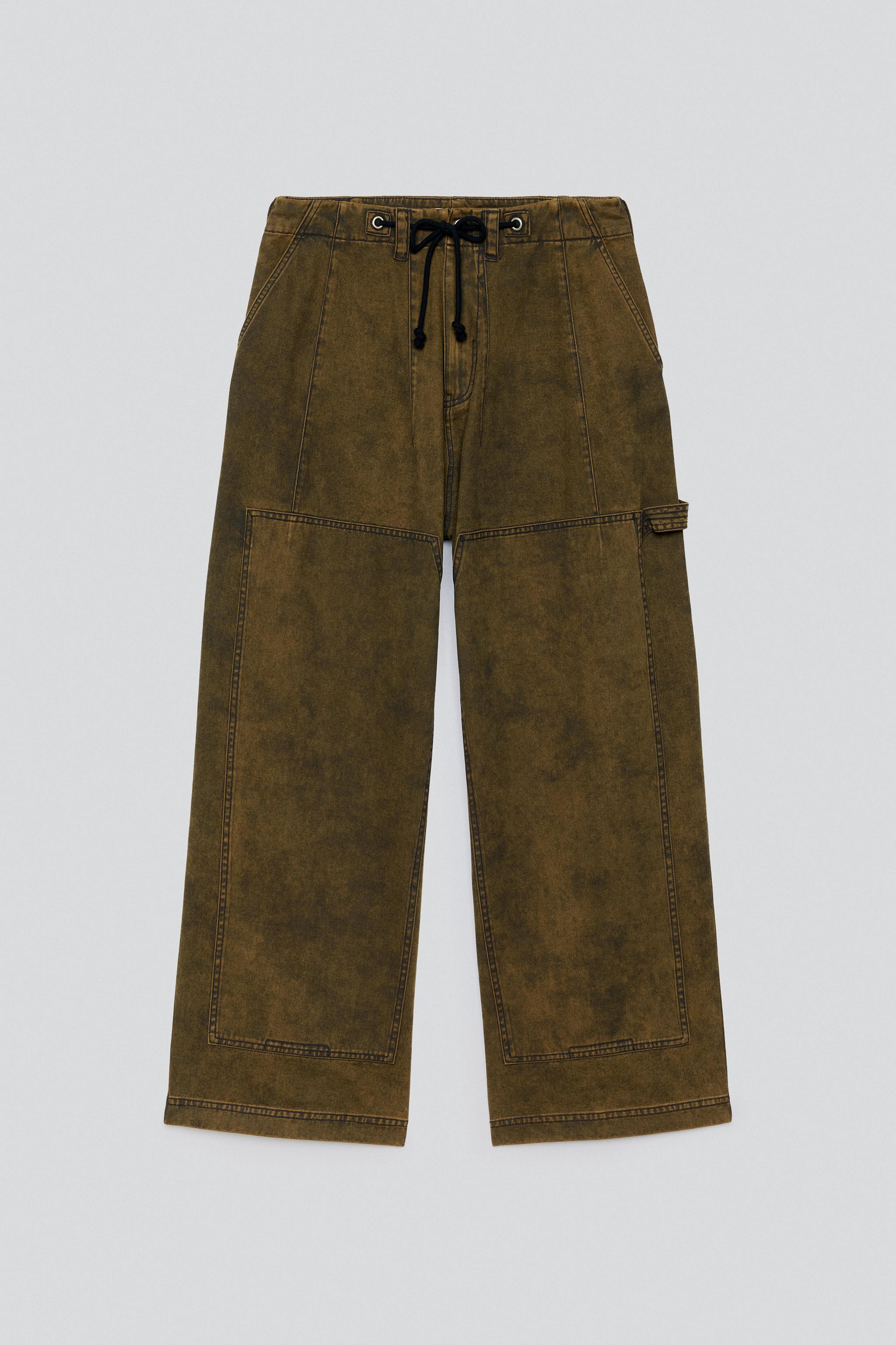 WASHED WIDE-FIT PANTS