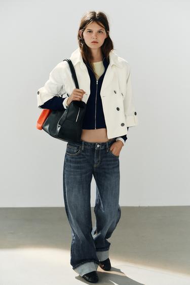 CHAQUETA CORTA BOTONES - Crudo de Zara - Imagen 0
