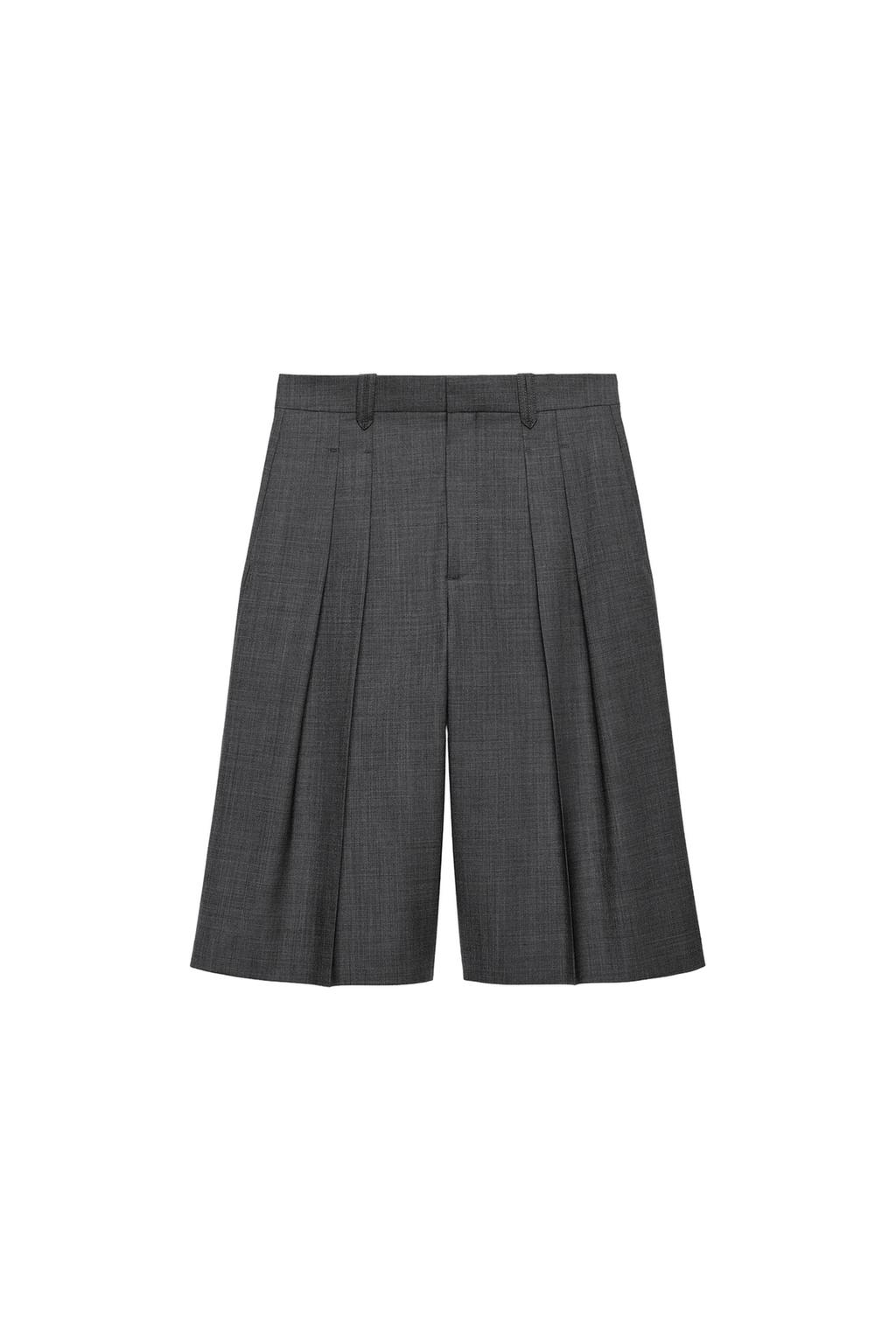 ZW COLLECTION WOOL BLEND TAILORED BERMUDA SHORTS