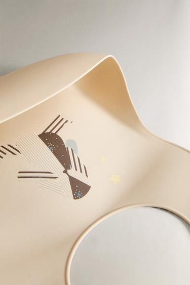 KIDS' RABBIT SILICONE BIB - Multicoloured by Zara - Image 2