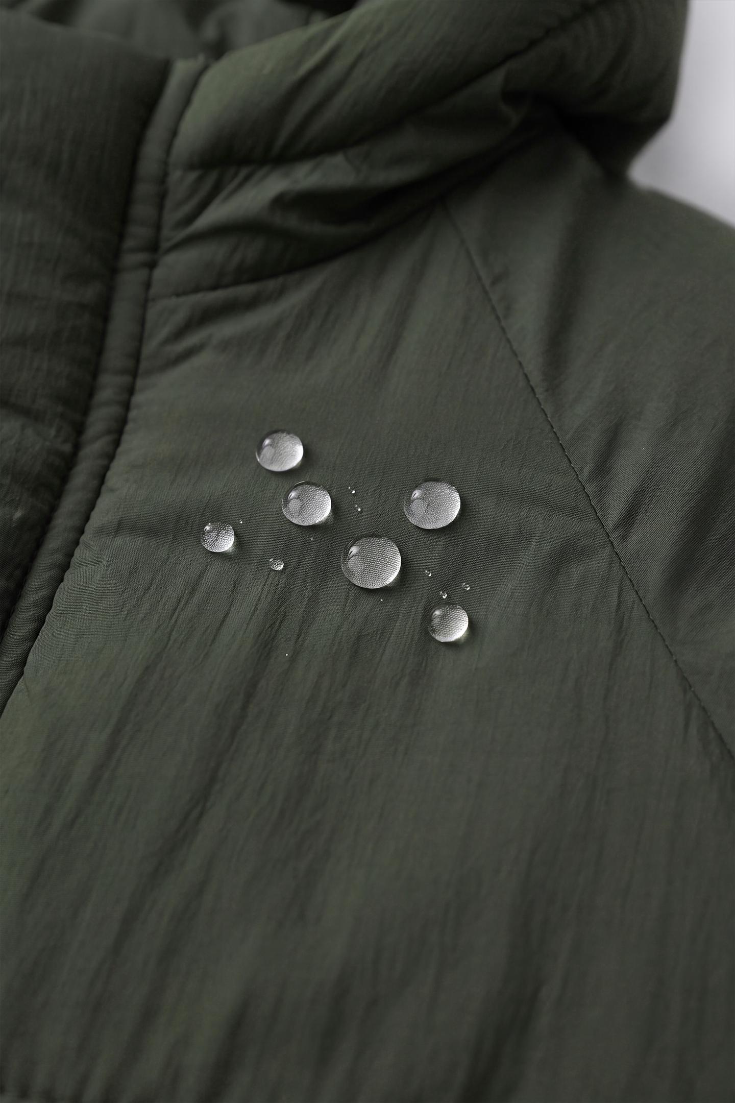Детская куртка Zara Water-Repellent Nylon, цвет: Тёмный зелёный — фото 6