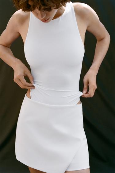 ASYMMETRIC SKORT - White by Zara