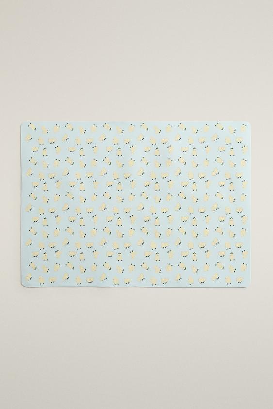 MANTEL INDIVIDUAL INFANTIL SILICONA POLLITOS - Azul de Zara - Imagen 0