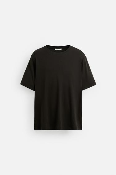 SUPIMA ® COTTON REGULAR FIT T-SHIRT - Dark brown by Zara - Image 6