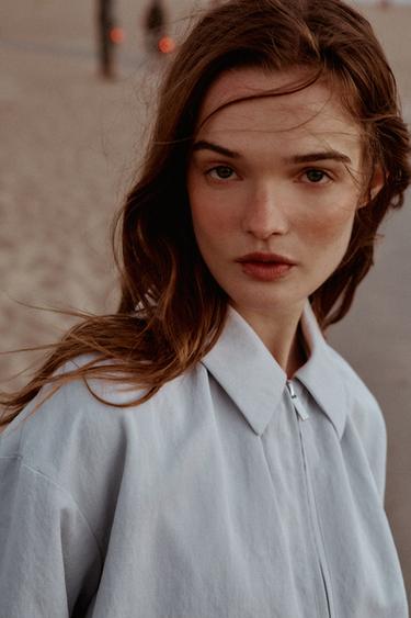 BLOUSON BOMBER BALLON - Bleu ciel de Zara - Image 5