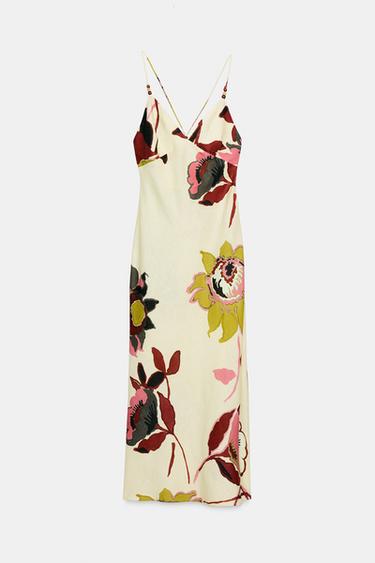 PRINTED MIDI CAMISOLE DRESS - Multicoloured by Zara - Image 0
