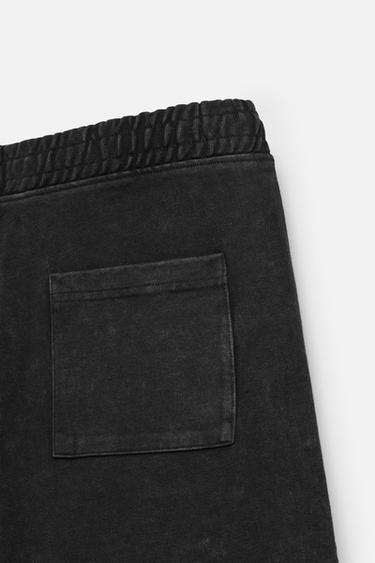 BERMUDA DE JOGGING COUPE AMPLE - Anthracite foncé de Zara - Image 8